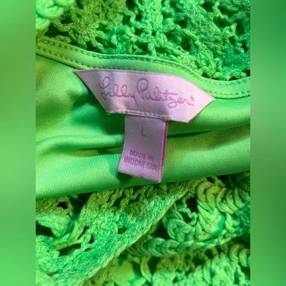 Lilly Pulitzer Bright Green Crochet Dress - Picture 6 of 7